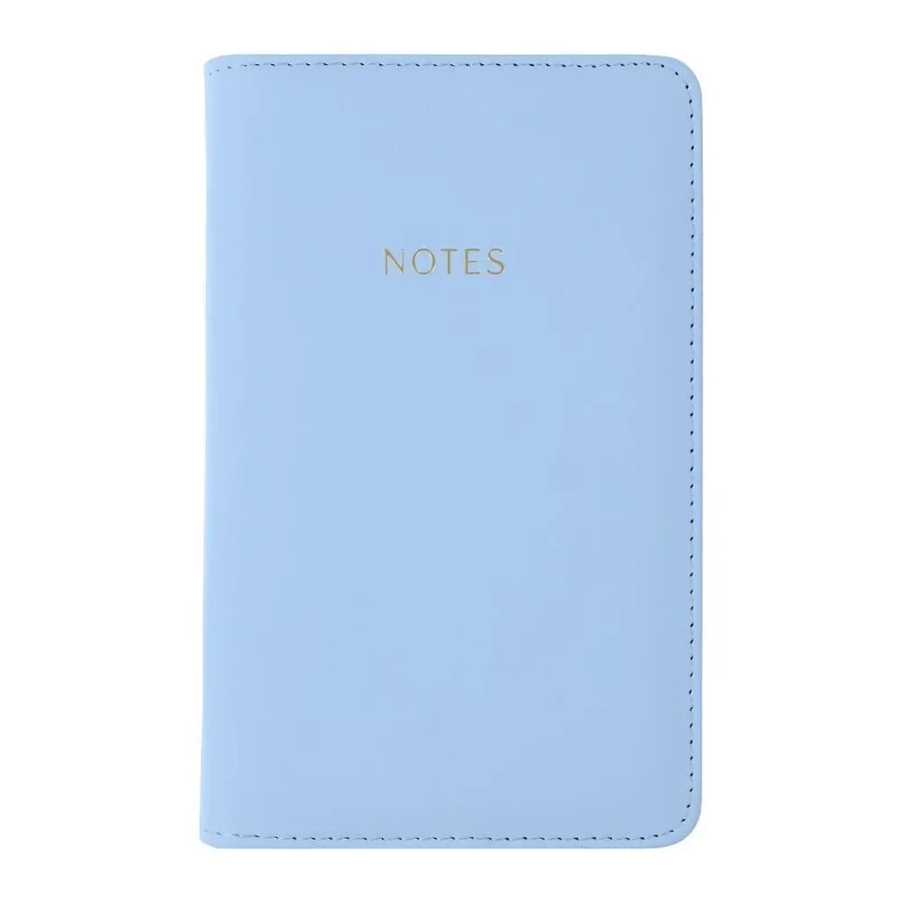 Padded Blue Zip Notes Journal